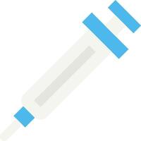 A syringe with a blue tip on a white background vector