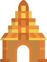 An illustration of a temple with a doorway vector