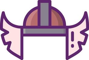 A purple helmet with wings on it vector