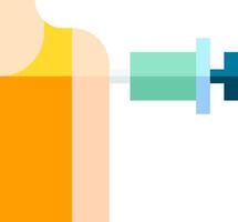 Illustration of a man getting an injection vector