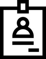 A black and white icon of a person with a clipboard vector