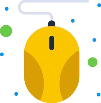 A yellow computer mouse with dots on it vector