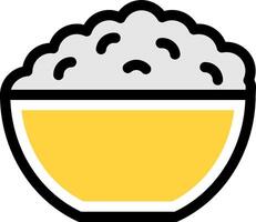 Rice bowl icon vector