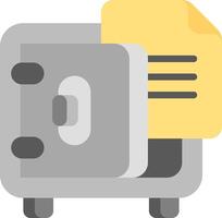 A safe box with a document inside vector