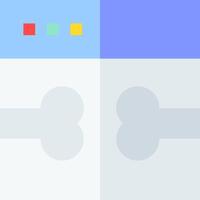 A white and blue background with a blue and yellow square vector