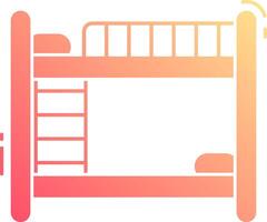 A bed with a ladder and a ladder vector