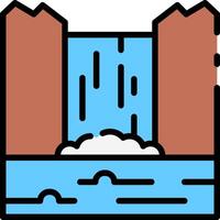 Waterfall icon illustration vector