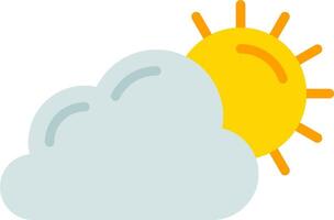 A cartoon sun and cloud with a white background vector