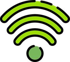 A wifi symbol with green circles vector