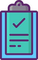 A clipboard with a check mark on it vector
