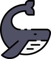 A whale with a long tail and a long neck vector