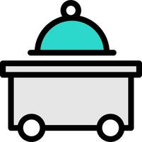 A food cart with a lid on top vector