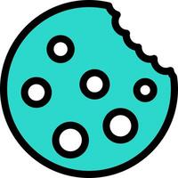 A blue cookie with holes in it vector