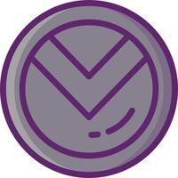 A purple and gray button with an arrow on it vector