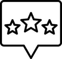 Five stars icon in a speech bubble vector