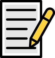 A pen and paper icon on a white background vector
