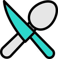 A knife and fork icon on a white background vector