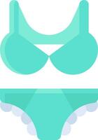 A bikini and a bra on a white background vector