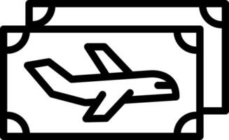 A black and white image of an airplane vector