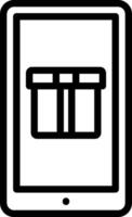A tablet with a box on it vector