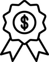 A dollar sign icon on a white background vector