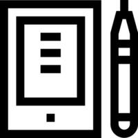 A tablet and pen icon on a white background vector