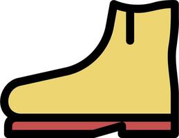 A yellow boot with red sole on a white background vector