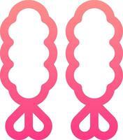 Two pink hearts with hearts on them vector