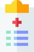A medical file with a cross on it vector