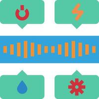 A set of icons that show different types of electrical devices vector