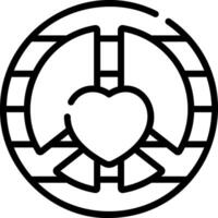 A black and white image of a heart and a globe vector