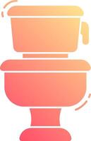 A toilet bowl with a lid on top vector