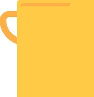 A yellow mug with a handle on it vector