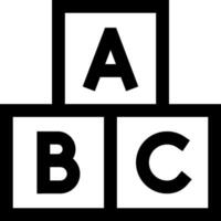 Abc blocks clipart vector