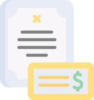 A check and a dollar bill vector