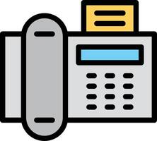 A phone and a fax machine icon on a white background vector