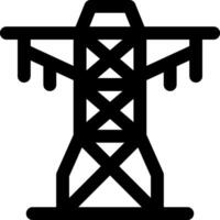 A black and white image of a tower vector