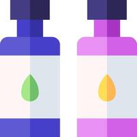 Two bottles of liquid with different colors vector