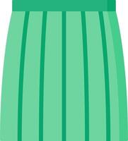 A green skirt with a white stripe vector