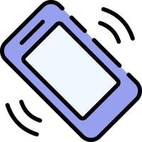 A phone with a wave coming out of it vector
