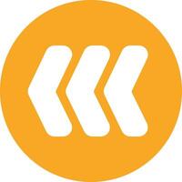 A yellow circle with an arrow pointing to the right vector