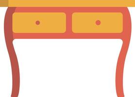 A table with two drawers on it vector