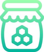 A jar with a honeycomb on it vector