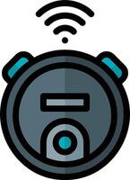 A clock with wifi icon on it vector