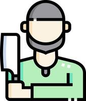 A man with a knife in his hand vector