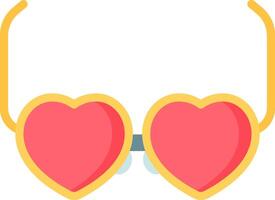Glasses with hearts on them vector