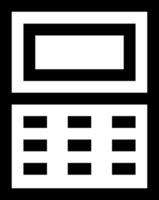 A calculator icon on a black background vector