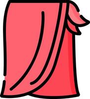A red cloth with a bow on it vector