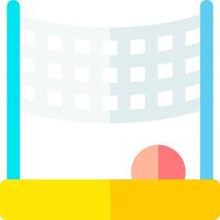 A volleyball net and ball on a white background vector