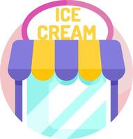 Ice cream shop icon vector